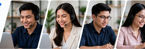 Filipino virtual assistants at work